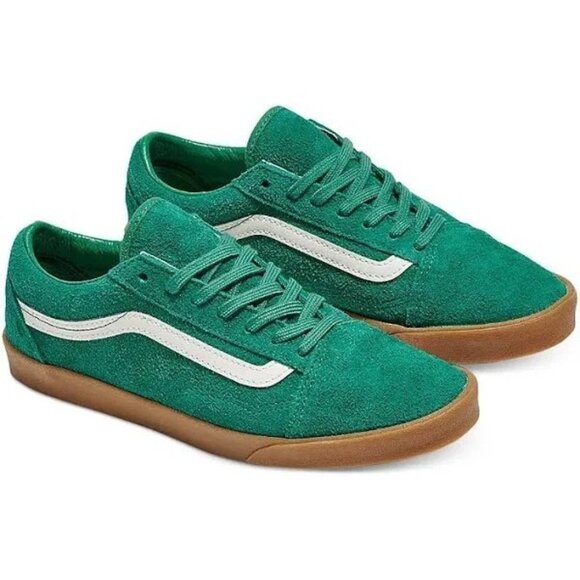 Vans Old Skool Lowpro Green Suede Leather Skate Shoes Mens Size: 9.5 - NEW